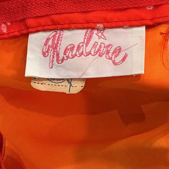 Nadine Vintage 60s 70s Red White Lace Ruffle Formal Prom Prairie Dress Size 5 - Picture 13 of 16